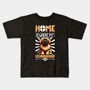 Home is with my Leonberger Kids T-Shirt